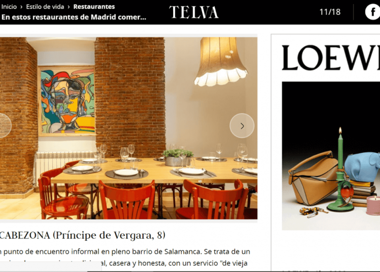 La Cabezona - En estos restaurantes de Madrid comerás o cenarás muy bien por 25 euros o menos